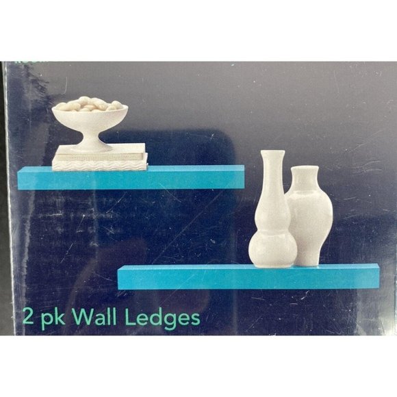 Room Essentials Other - Pair of Room Essentials Teal Wall Ledge Black Shelf 15" x 4.5"x 1.25"  Seagoing